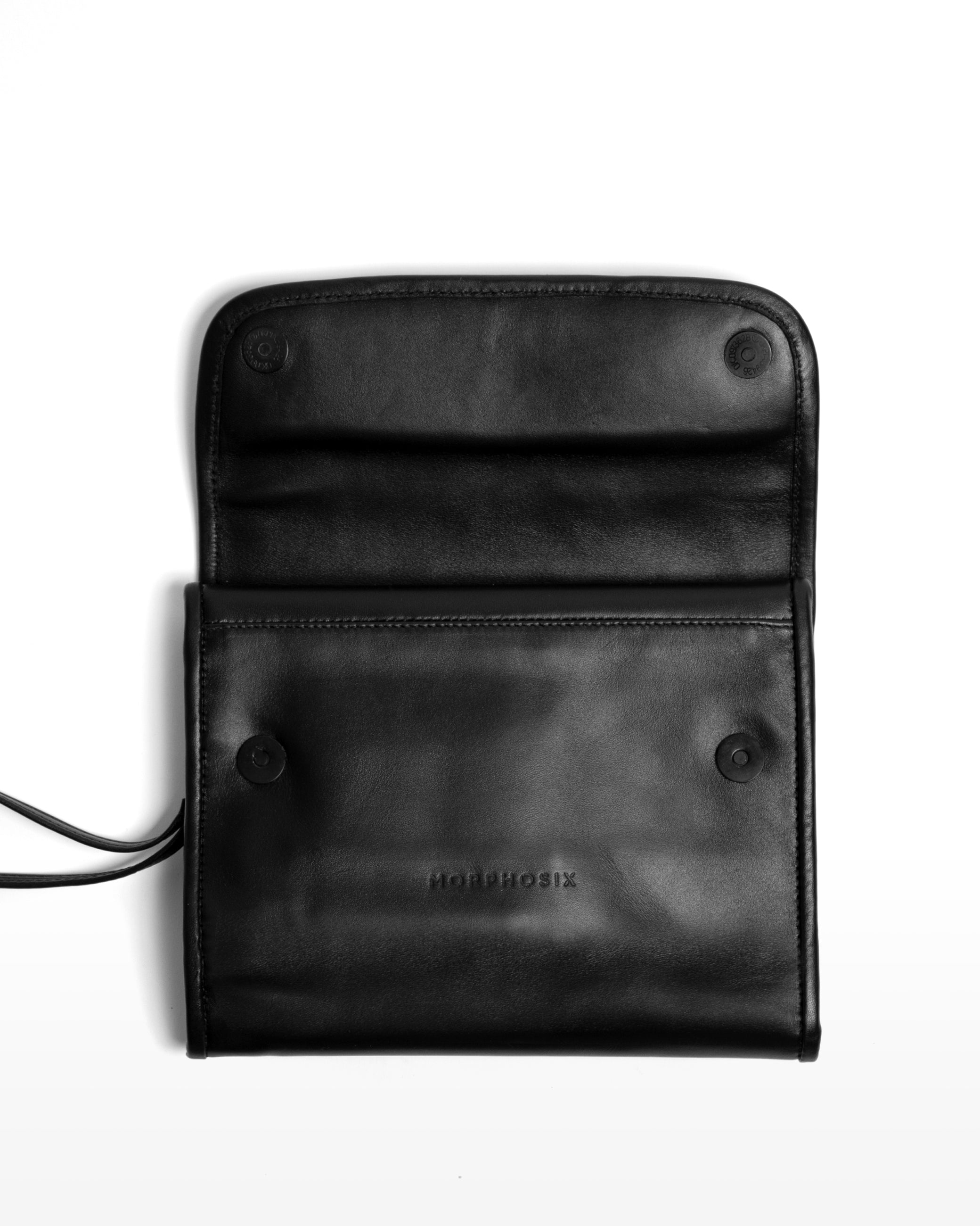LUX BRUSH LEATHER CASE - RAVENS black