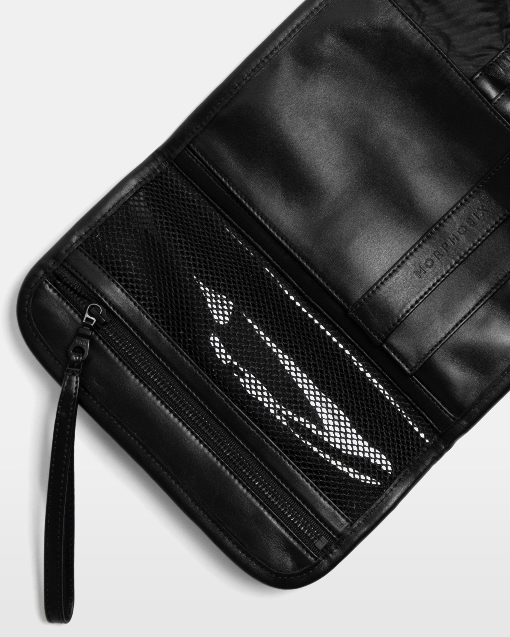 LUX BRUSH LEATHER CASE - RAVENS black