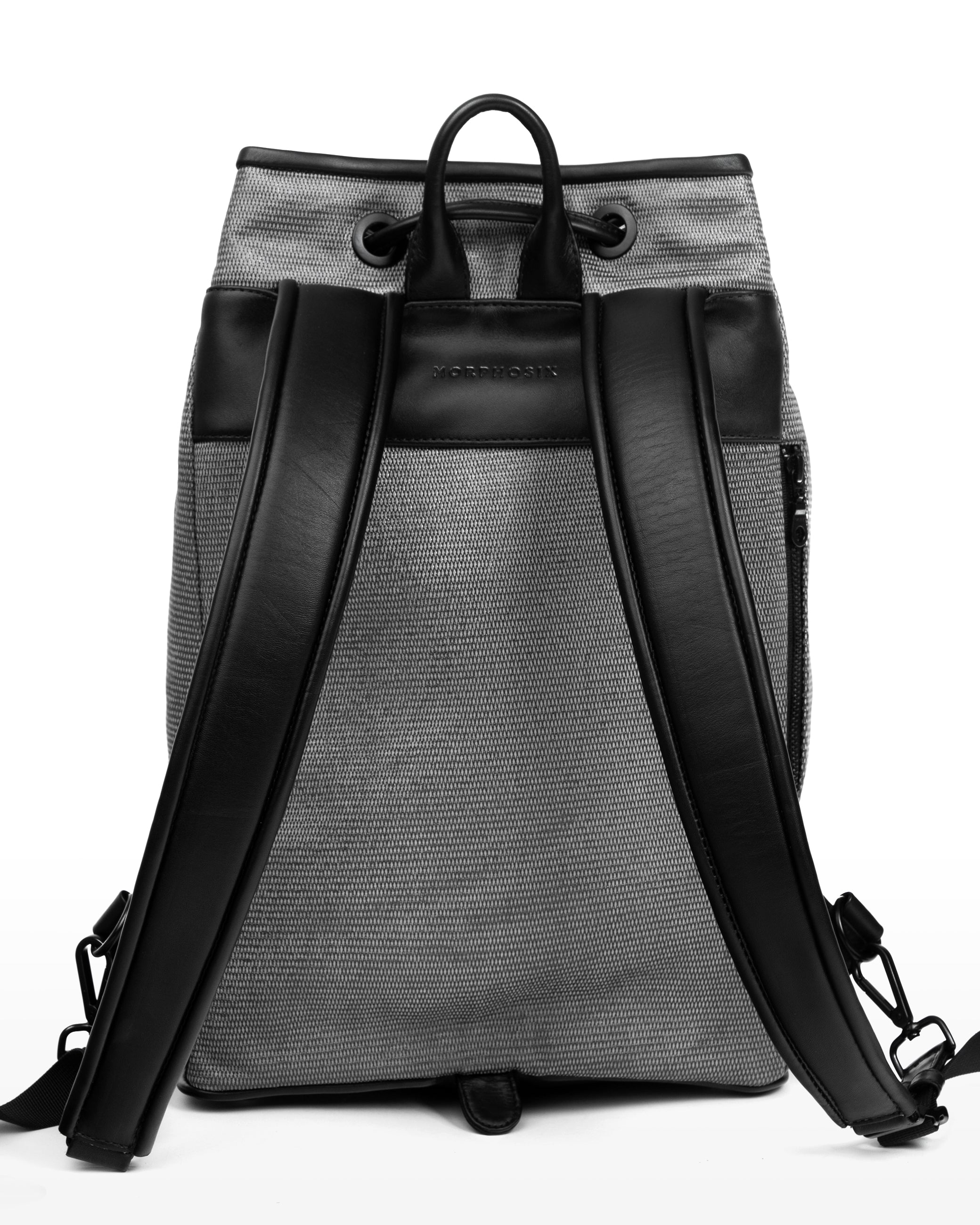 LUX UTILITY LEATHER BAG - SILVER graphite