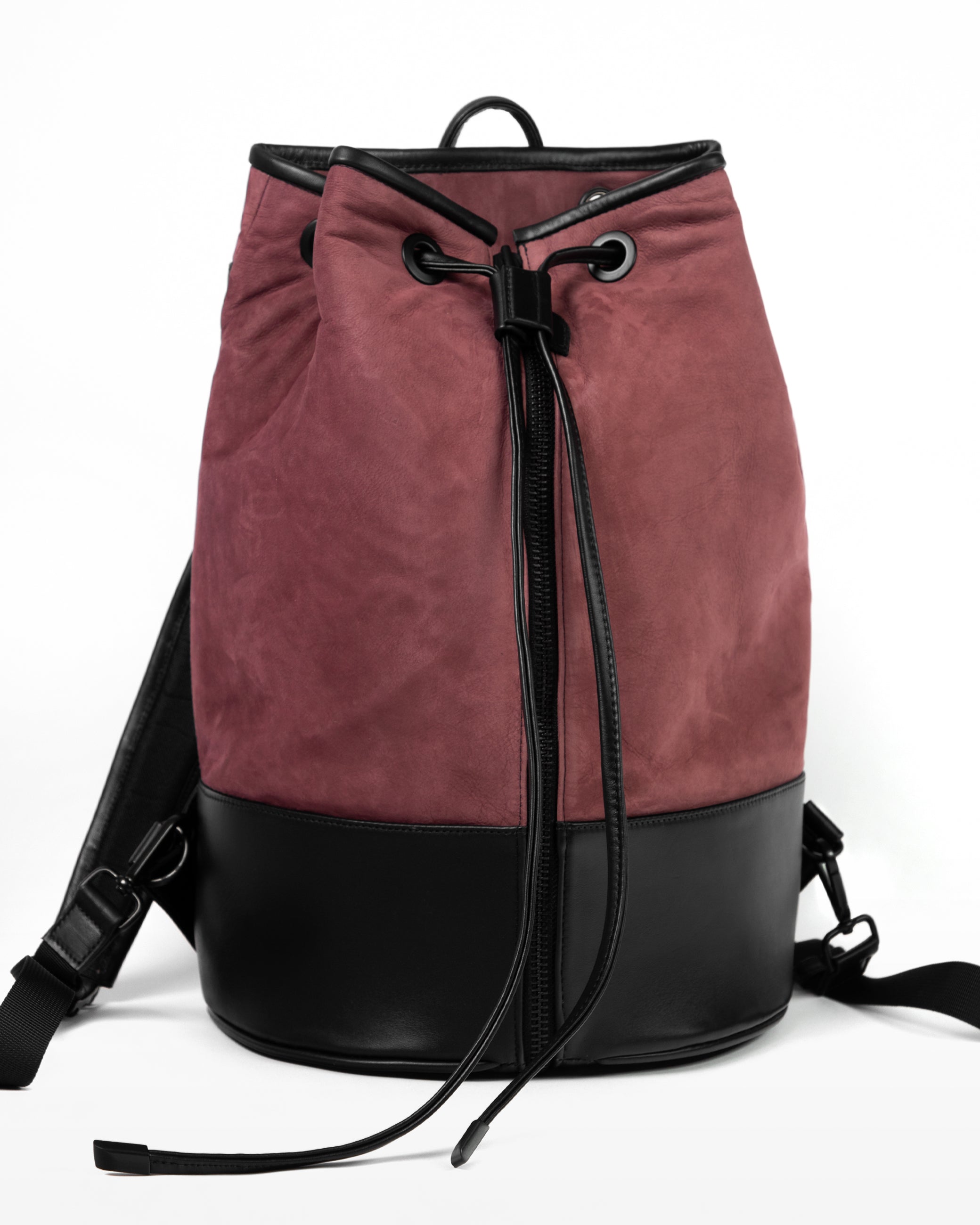 LUX UTILITY LEATHER BAG - BORDEAUX light